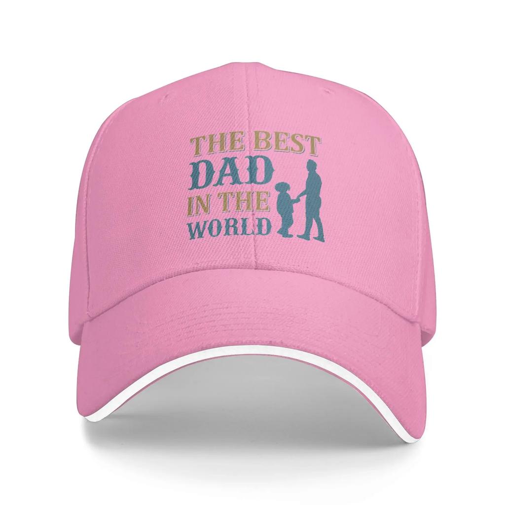 Fathers Day Casual Baseball Cap Summer The Best Dad In The World Trucker Hat Adjustable Snapback Cap Men Women Vintage Caps