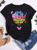 Fashion Women T-Shirt Love Butterfly Print T Shirt New Harajuku Tops Female Summer Tee Shirts Short Sleeve Tops Streetwear