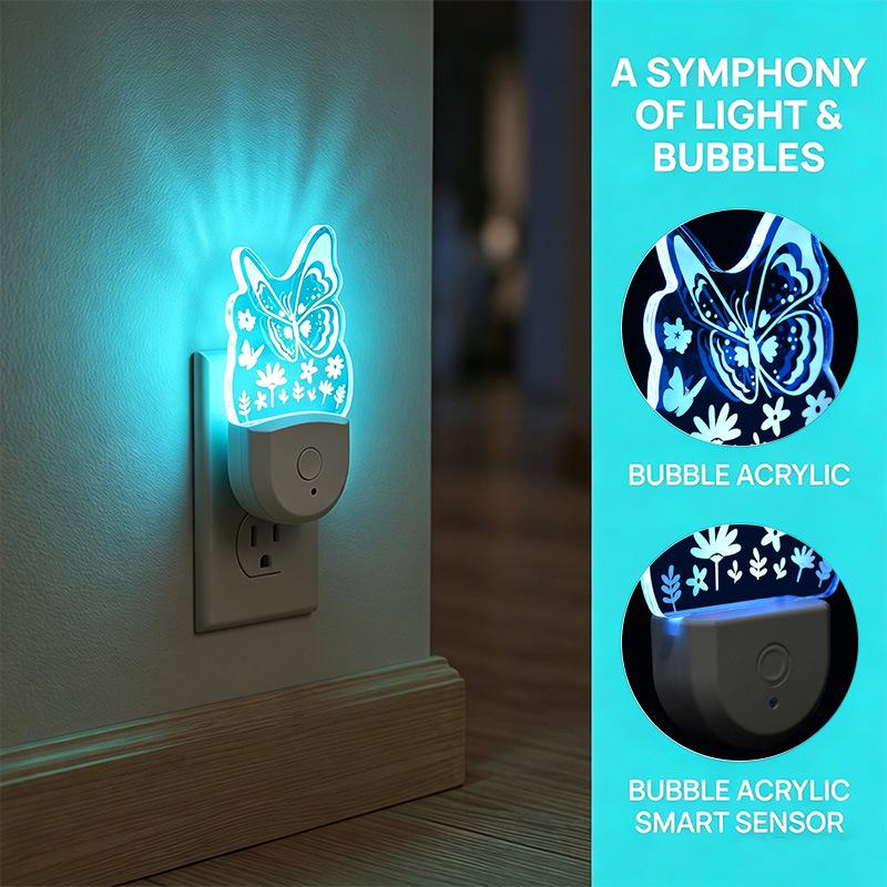 Colorful Dimmable Night Light - EU, US, UK Specs, ETL Certified, Irregular Shape