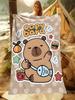 Capybara Cartoon Throw Blanket Soft  Cozy for Home or Travel Perfect Gift for Adults  Kids Various Sizes Available