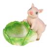 Cute Pig Statue Cabbage Storage Tray Handicrafts Ornament Desk Organization