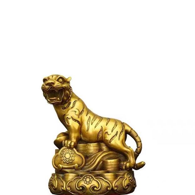 12 Chinese Zodiac Animal Figurines Set Pure Copper Rat, Ox, Tiger, Rabbit, Dragon, Snake, Horse, Goat, Monkey, Rooster, Dog,Pig