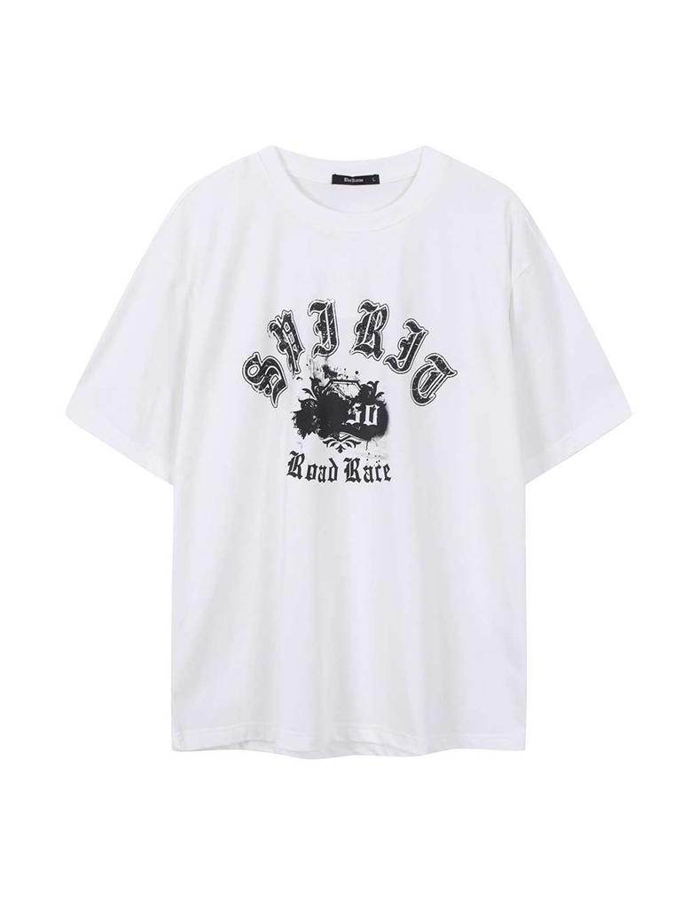 BUCKAROO Askin Loose Fit Road Lace T-Shirt White