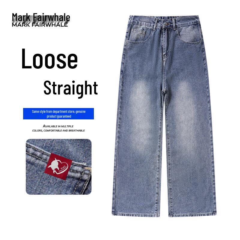 Men's American Retro Straight-Leg Loose Fit Jeans