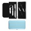 Mens Grooming Kit With Stainless Steel Nose Hair Trimmer Eyebrow Scissors Tweezer Nail Clipper Set