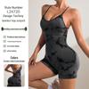 Europese & Amerikaanse Tie-Dye Yoga Bodysuit met Borstkussentjes, Gekruiste Rug - Stijlvolle Camisole voor Fitness