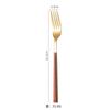 Ins tableware Internet celebrity 304 stainless steel knife and fork imitation wood grain handle steak knife and fork gift box set dessert spoon