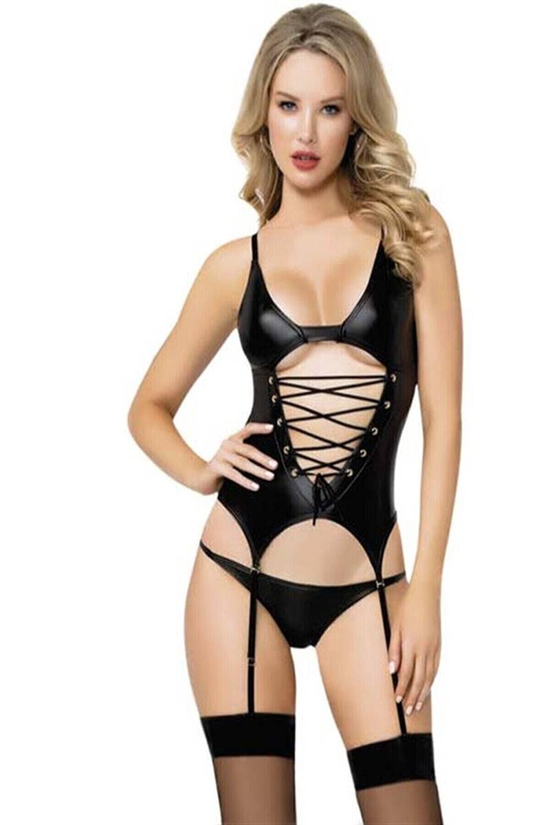 

Женский комплект кружевных чулок для чулок For Dreams, черный