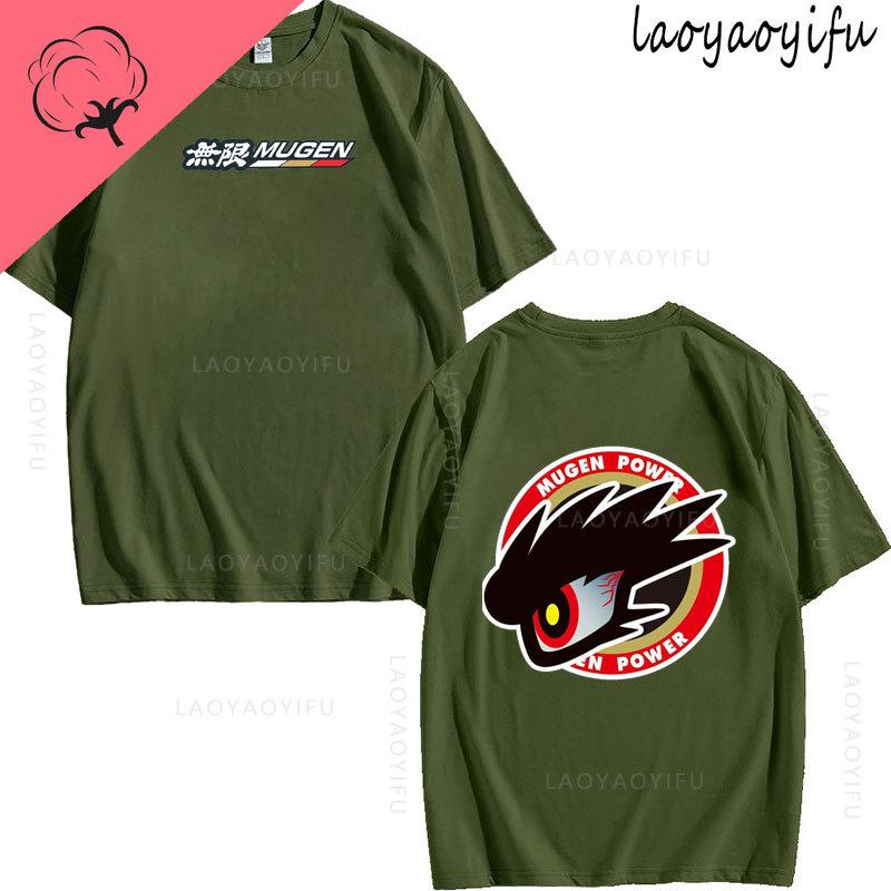 JDM Modified Car MUGEN POWER Theme 100Cotton Summer TShirt Printed Fashion Mens Womens Fashion High Quality Oneck Casual