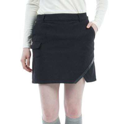 Admiral Golf ADLA293 Warm Stretch Tennis Size L Women's Tweed-Like Skirt, Black,