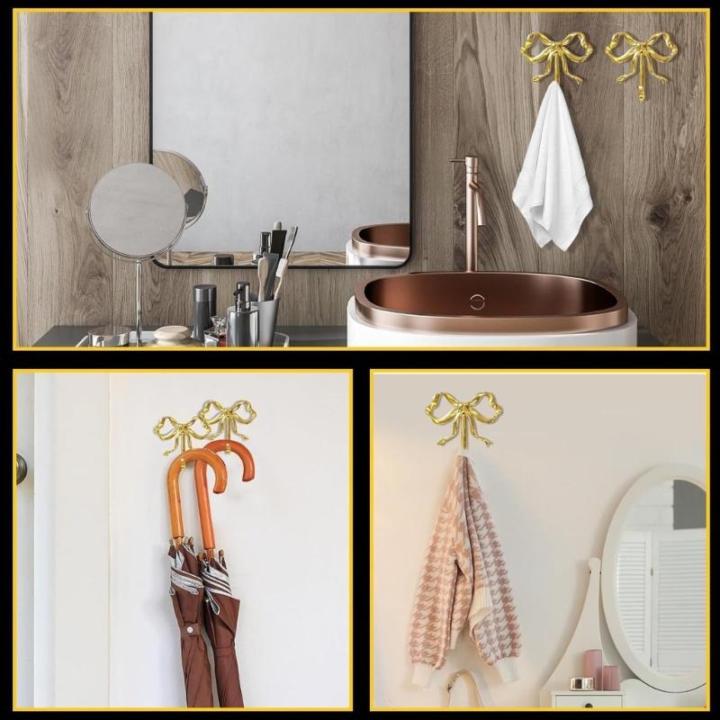 Stilvolle Metall-Schleifen Türhaken mit hoher Tragkraft Werkzeuglose Montage Für Schlafzimmer-Aufbewahrung