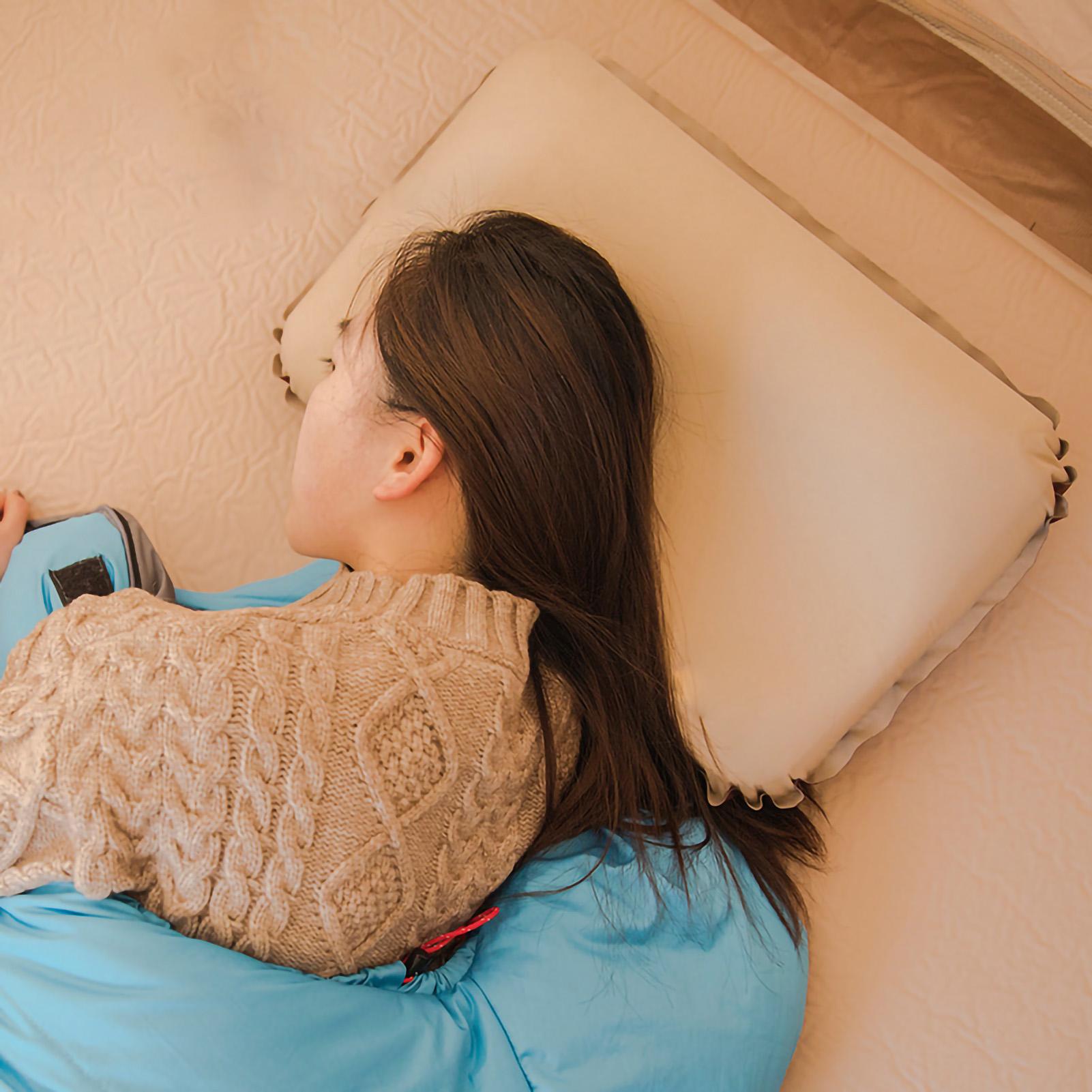 

Надувная губчатая подушка Эргономичный дизайн Удобная Портативная для путешествий на открытом воздухе Кемпинг Само