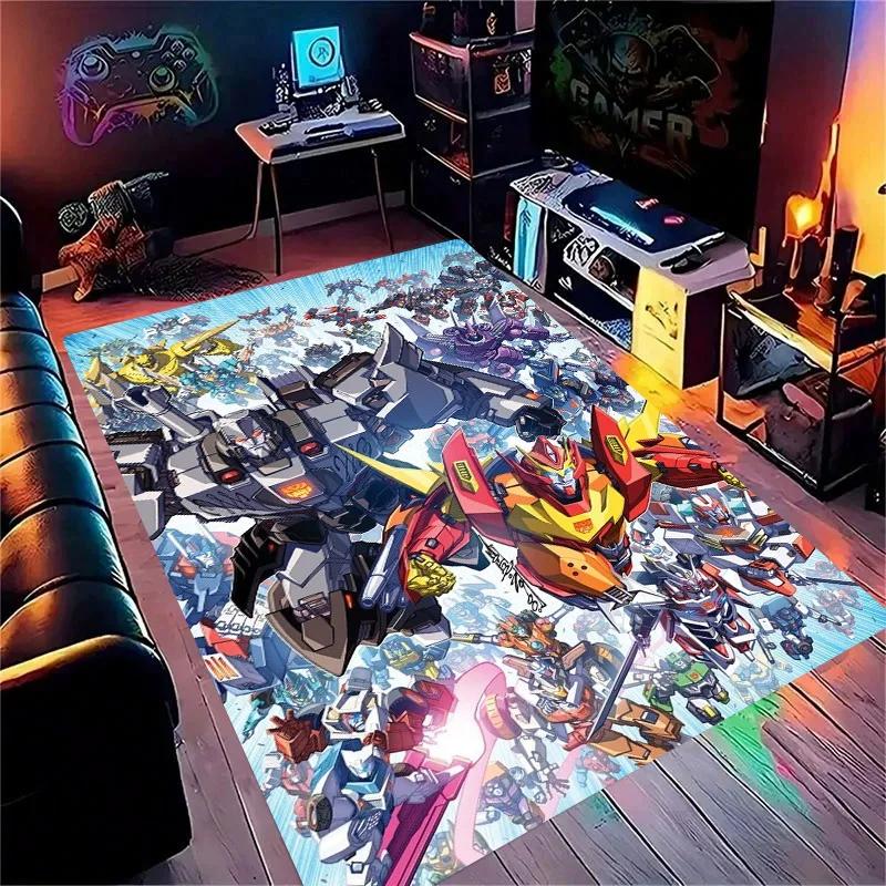 High-quality Cartoon T-Transformers Autobots 3D Bathroom Anti-Slip Mat Rugs for Home Kitchen Floor Decor Carpet