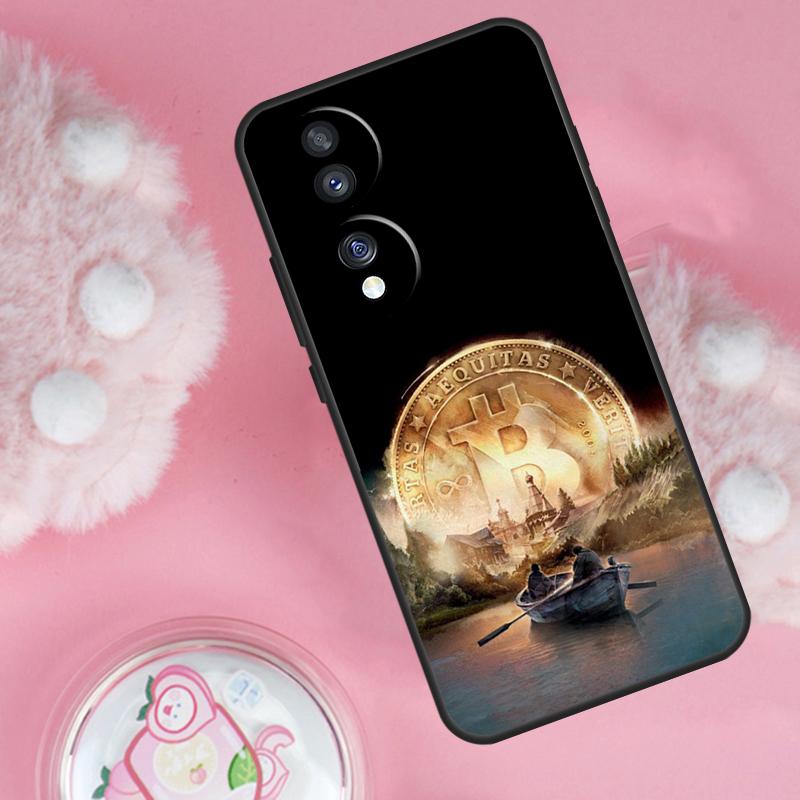 

Bitcoin BTC Case For Honor Magic 6 5 7 Lite Honor 200 Pro 50 70 90 Lite X9b X9a X8b X8a X8 X9 X9c Cover Honor Magic7 Pro
