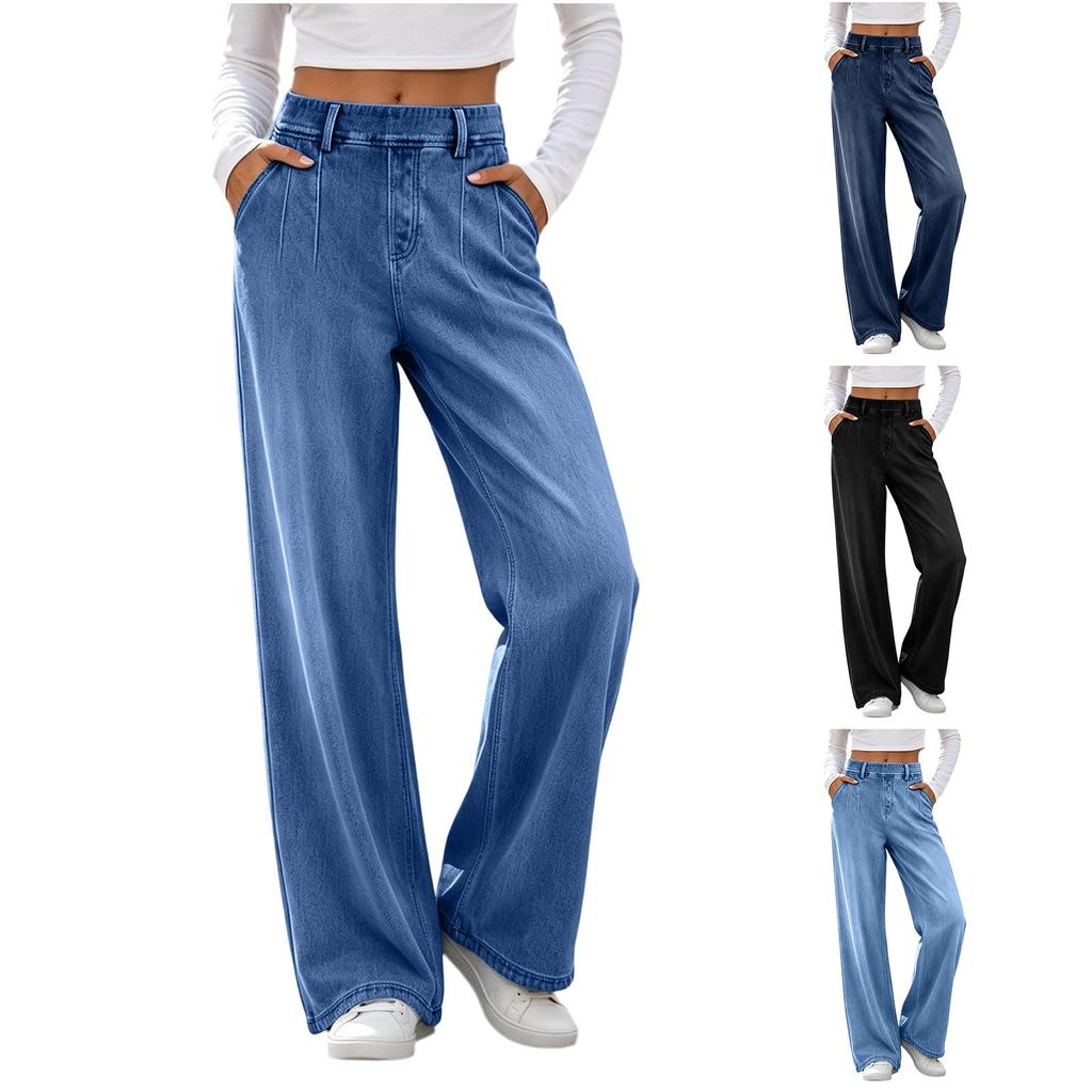 Women's Casual Straight Leg Denim Jeans Pants