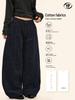 Yongfang Unisex Retro Corduroy Wide-Leg Pants - Autumn/Winter Loose Street Style with Trendy Pleats and Scissor-Cut Design