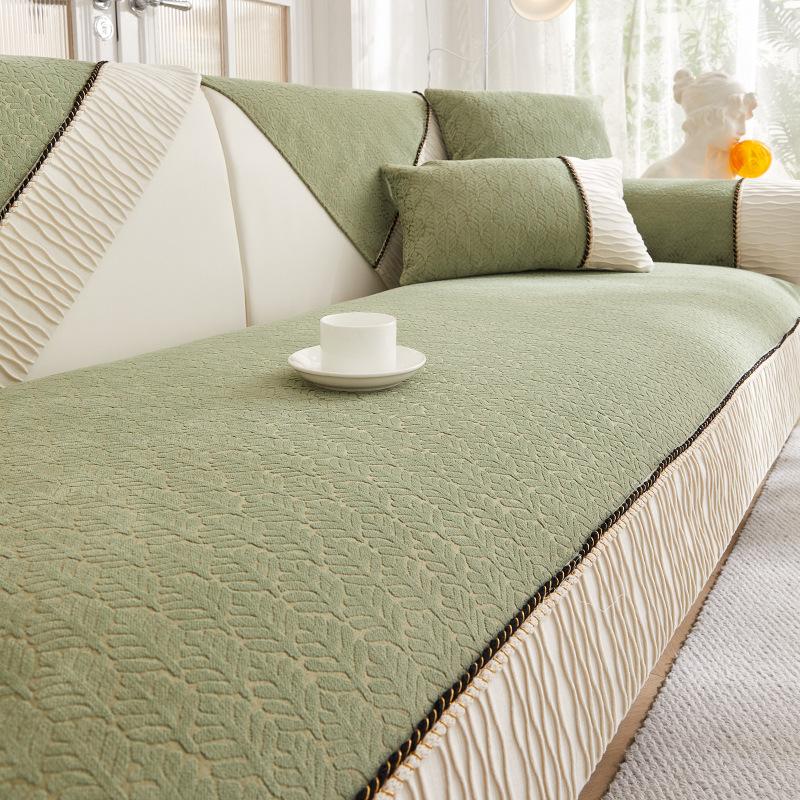 Modern Minimalist Style Chenille Sofa Cushions Four Season Universal Anti Slip Dustproof Sofa Cover Cloth Towel For Living Room