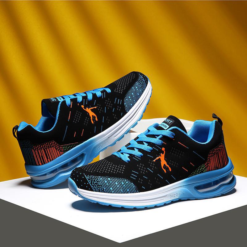 

Мужская весенне-осенняя легкая противоскользящая модная амортизирующая беговая обувь на мягкой подошве 45 синий