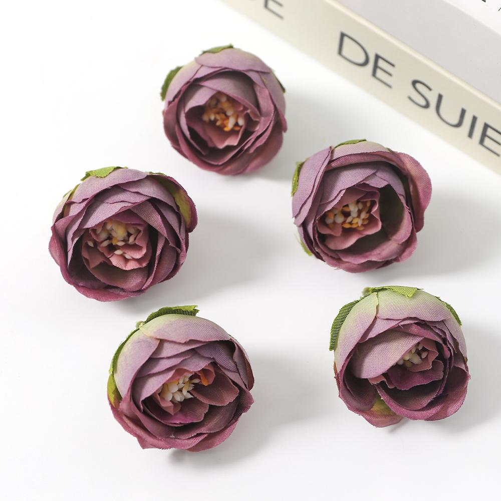 10/20Pcs Small Stamen Rose Artificial Flower Head Fake Flower for Home Decor Bride Clothing Craft Gift Garland Wedding Decoratio