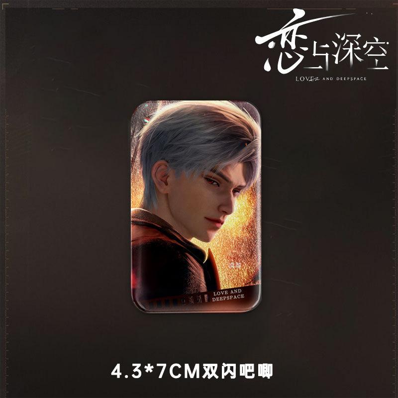 2025 Love and Deepspace Sylus Rafayel Zayne Xavier Caleb Cinema Co-ed Badge Rectangular Emblem Brooch Backpack Decoration