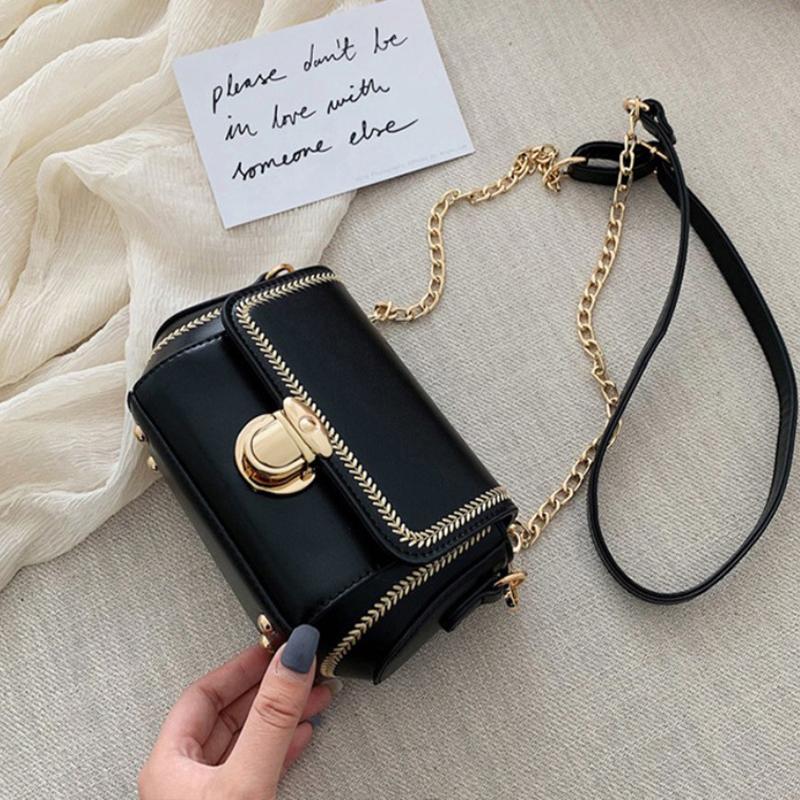 

Модная сумка женская цепочка хипстерская сумка через плечо маленькая квадратная сумка One Size