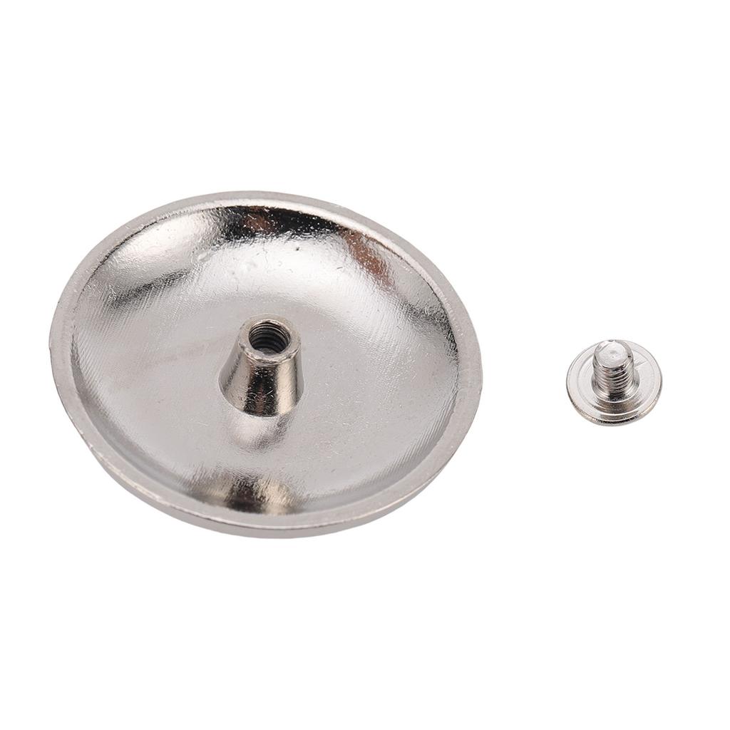5 Set 30mm Decorative Flower Screw Back Buttons Vintage Screw Buttons with 4.5mm Screws Silver for PU Leather DIY Zinc Alloy