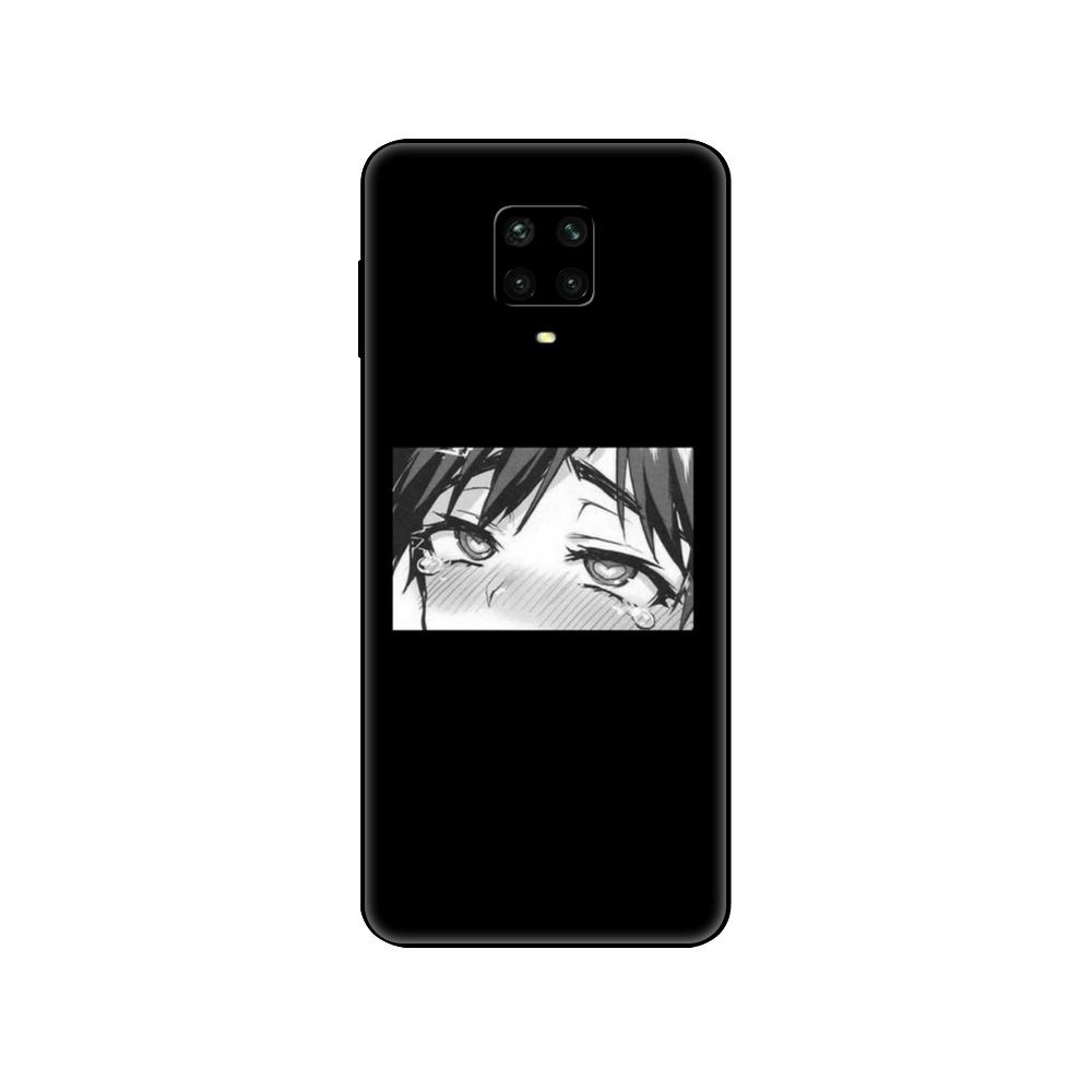 Black tpu Case For Xiaomi Redmi 7A 8 8A 9 9A 9C Case Redmi Note 8T 8 Pro T Note 9 9S 9 Pro Case Japanese Anime Aesthetic