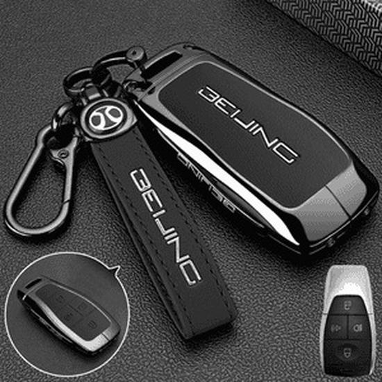 Compatible Key Case for BJ40/BJ30 Hybrid, Thunder 80/90, BAIC EU5/X7 - Men's Car Key Shell