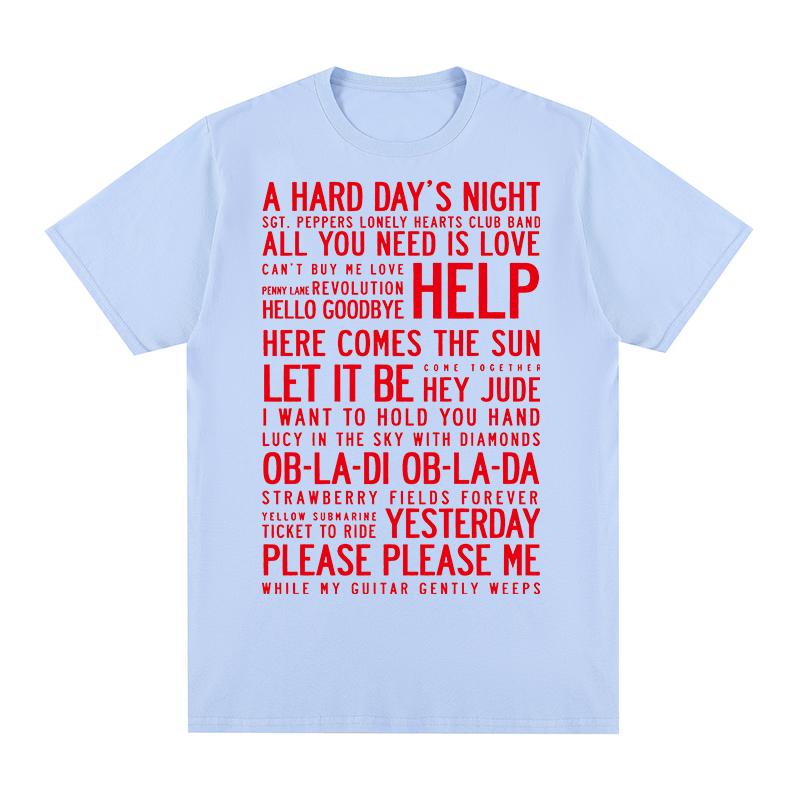Hey Jude Einige Songs Vintage T-Shirt Rockband Baumwolle Herren T-Shirt Neues TEE TSHIRT Damen Oberteile