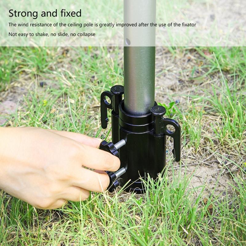 Umbrella Base Bracket Canopy Ground Support Tarps Rod Holder Awning Rod Fixing Tube Tent Rod Holder Awning Rod Stand