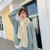 Korean Version of Solid Color Knitted Wool Scarf Women's Autumn and Winter Thickened Warm Student Soft Girl Scarf Men's Versatile Shawl Tide