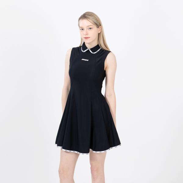 A Wave Women'S Sleeveless Collared Dress Black