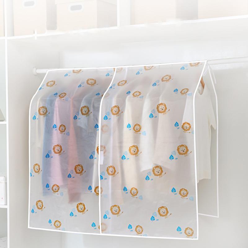 Closet Dust Cover Clothing Cover Hanging Type Overcoat Western-style Clothes Dustproof Waterproof Transparent Storage Thickening