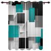 Tende per finestre di arte astratta patchwork nero arancione per soggiorno cucina tende mantovane tende alla moda per camera da letto