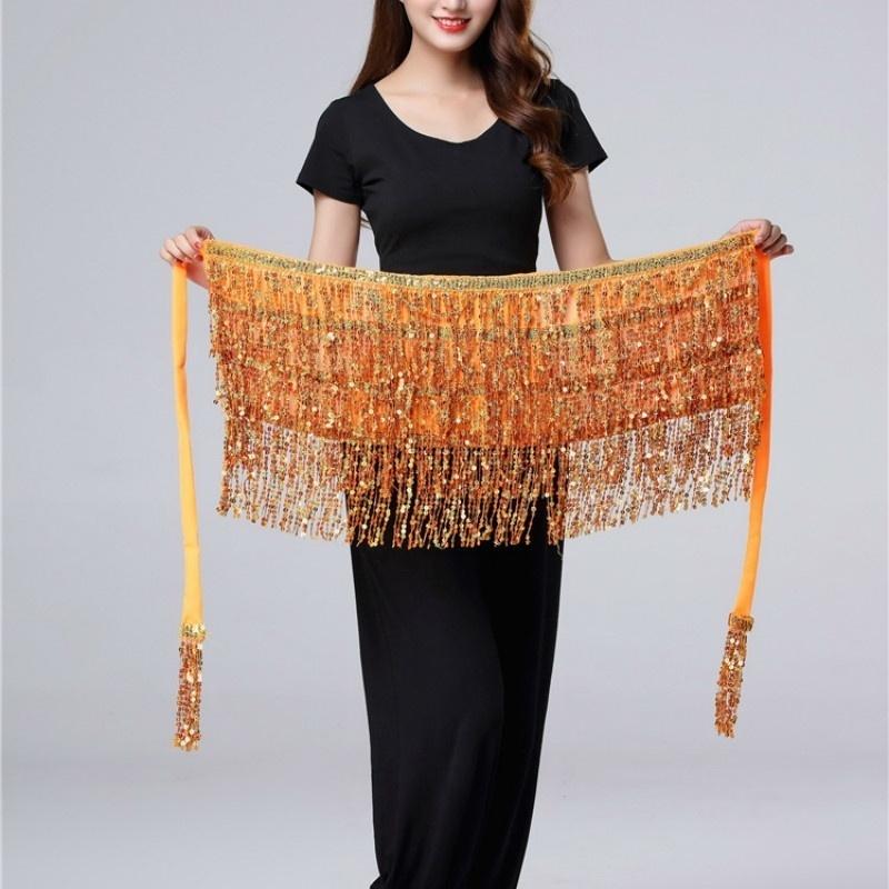 Lady Women Belly Dancing Dress Waist Chain Belt Shiny Hula Stage Show Accessories Bellydance Costume Prop Belly Dance Skirt