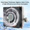 CPU Cooler Push Down Blow Down 4 Brass Pipe 4 Pin Non Light Black for AMD 775   1366   1155