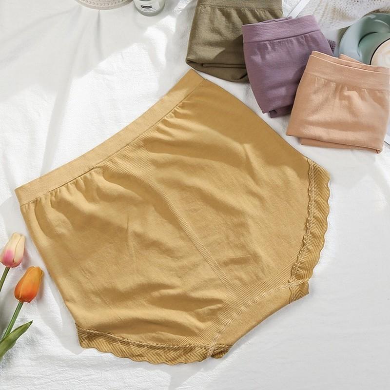Seamless Panties High Waist Women's Briefs for Weight 100kg Large Size Underpants Solid Color Boyshorts