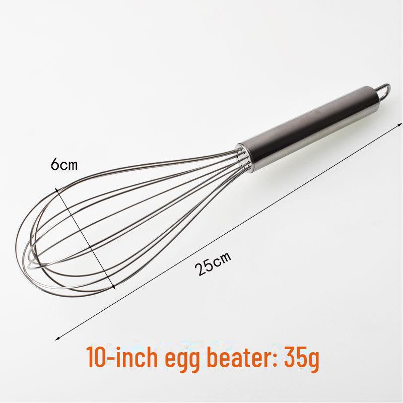 

Силиконовый венчик для взбивания яиц из нержавеющей стали - ручной миксер для выпечки и готовки. 10 inch