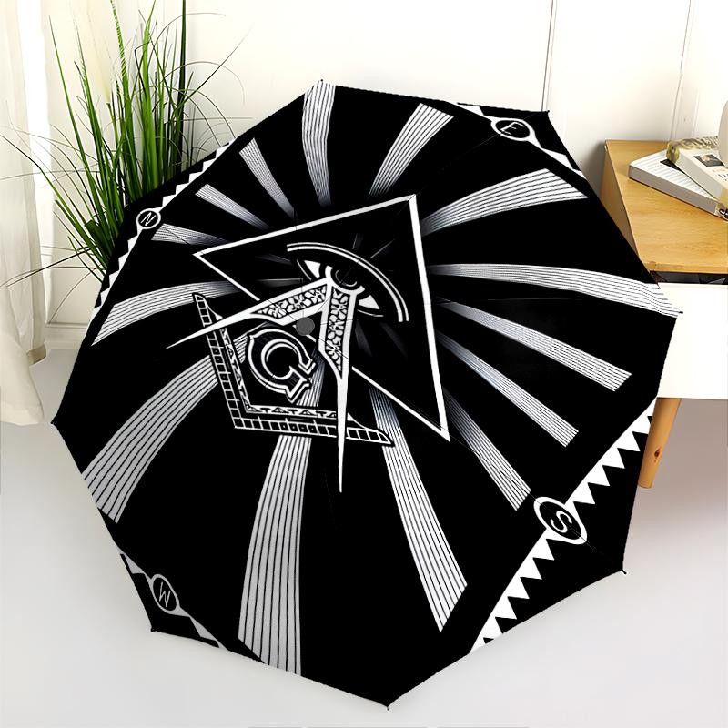 1PC Freemasonry Umbrella Portable Folding Umbrella Iron Frame Hole Bone Structure Outdoor Home Umbrella A5