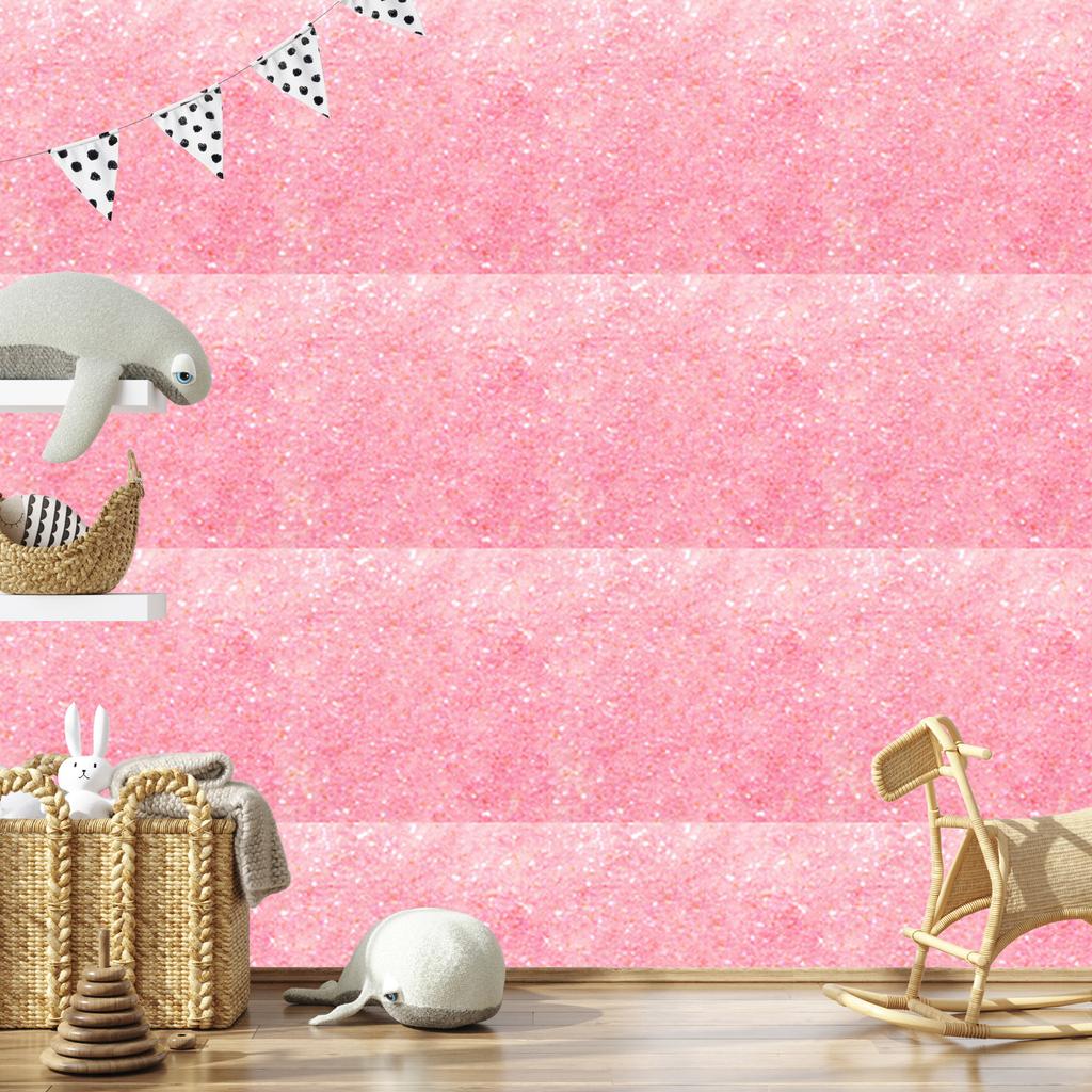 Powder pink and coral glitter wallpaper for living room and bedroom 50x1000