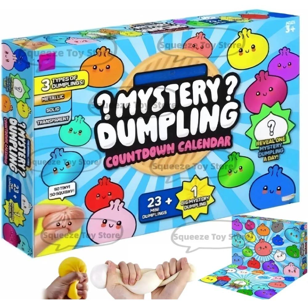 New Dumpling Mystery Advent Countdown Calendar, 24 PCS Random Surprise Toys, for Anxiety Relief Hand Relax, Birthday Gifts