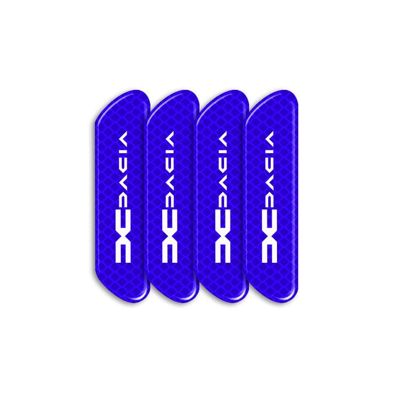 4pcs Car Door Reflective Strips security Warning Stickers For Dacia Duster Logan Sandero 2 Mcv 2 Sandero MK Cilo Stepway Dokker