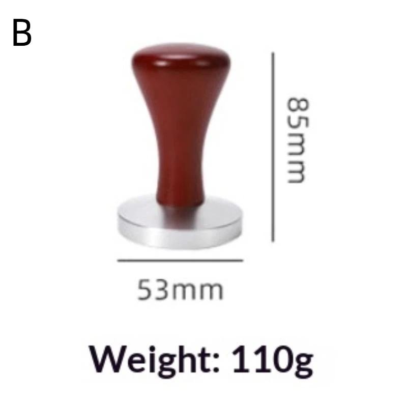Pro Espresso Tamper 51mm 53mm with Solid Wood Handle for Cafes Bars Long-lasting Coffee Tool