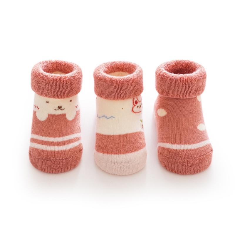 

3pairs/set Winter Socks Warm Thick Baby Girls Boys Socks Newborn Kids Sock Terry Anti Slip for Infant Cartoon Children Clothes Accessories S