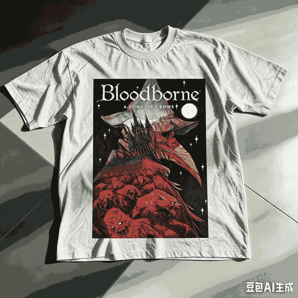 Blood Borne Anime Lover Tshirt Oversized Unisex Streetwear Trendy Cotton Print Tshirts For Unisex Unisex Fashion Breathable Soft