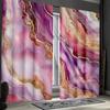2pc Marble and Gold Abstract Print Curtains, Polyester Fabric, Machine Washable, Suitable for Living Room and Bedroom