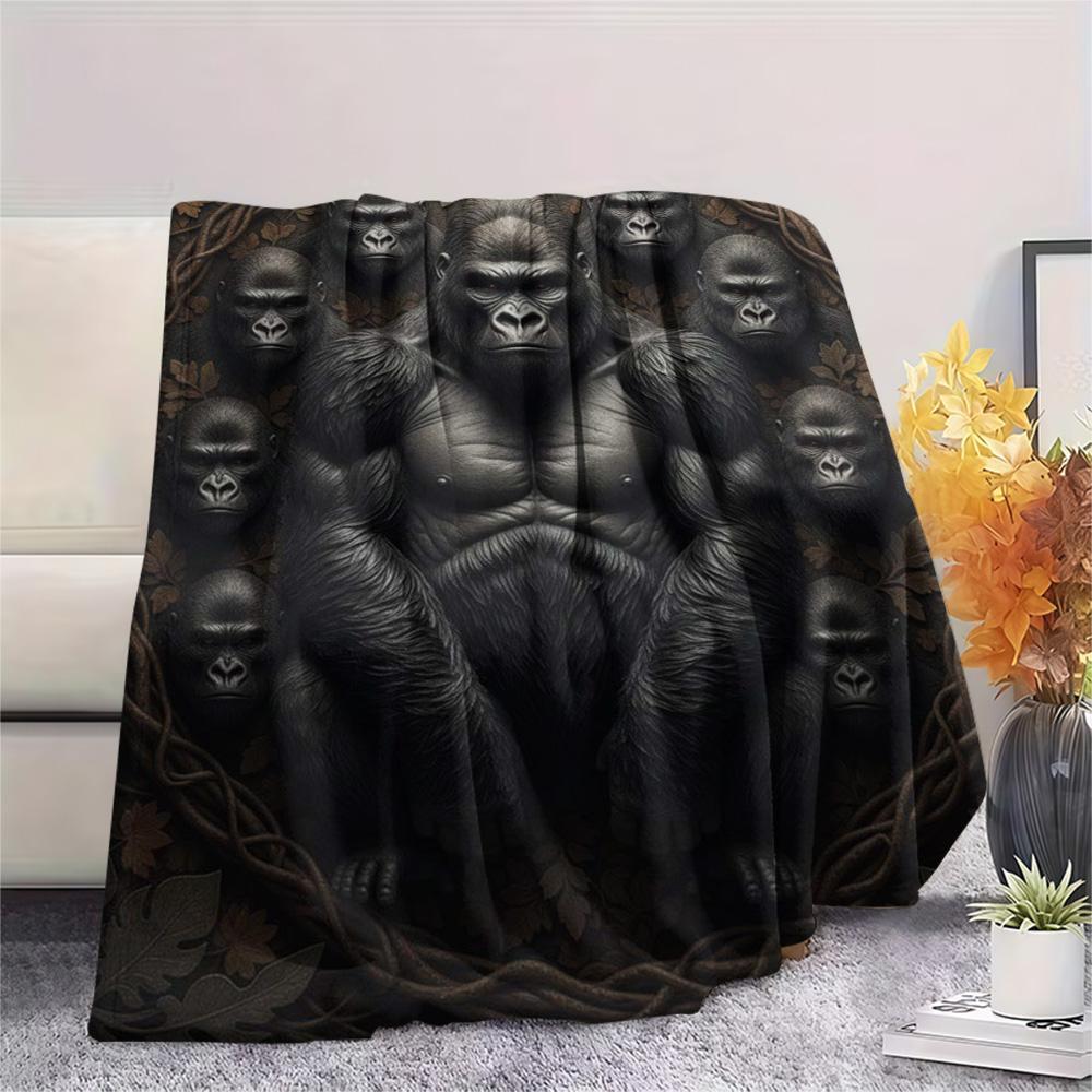 1PC Natural Decoration Print FlAannel Blanket, High quality Comfortable for All Seasons, Home Decor, Warmth and Comfort