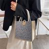 Casual Burlap Handbag Lightweight Shopping Bag Reusable Grocery Beach Bags