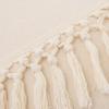 Soft Cotton-ramie Pillow Covers, European Style With Tassels Cushion Cover Shell for Sofa Bedroom Cream Beige Stylish