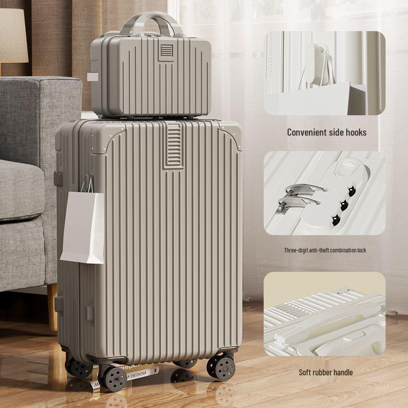 Large Capacity Retro Korean Style Travel Suitcase with Durable Universal Wheels - 2025 Edition